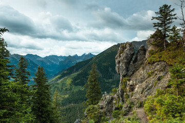 Fototapeta na wymiar Gesia Szyja rock formations in Tatra Mountains, Poland