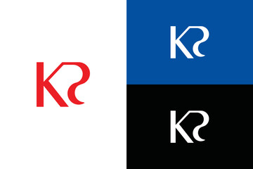 Unique Letter KR or KR Logo