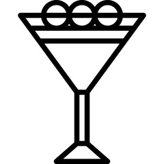 Clover Club Cocktail icon, Alcoholic mixed drink vector