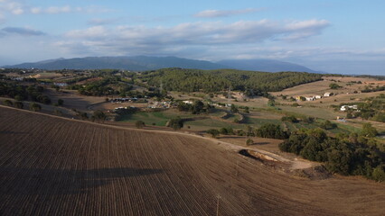 Fototapeta premium Campo de cultivo temporada de otoño