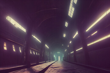 Unendlicher Tunnel der Matrix Zukunft