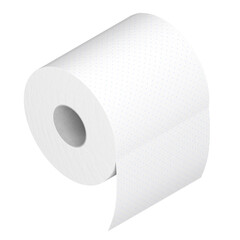 3d rendering illustration of a toilet paper roll