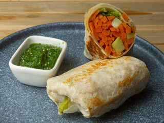 vegan wrap with vegetables