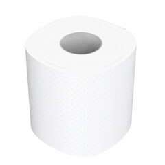 3d rendering illustration of a toilet paper roll