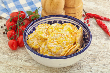 Natural organic grain rice chips