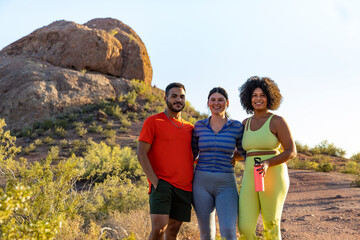 Southwest Desert Rocky Landscape with  friends portrait 