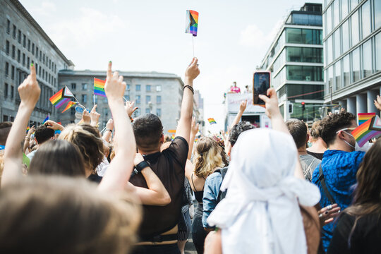 Pride Procession in motion