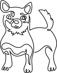 chihuahua dog breeds pet minimal outline art