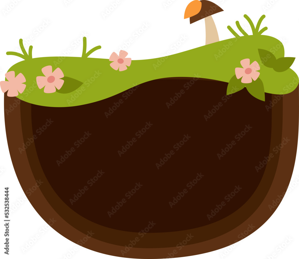 Wall mural underground burrow of a wild animal. vector illustration