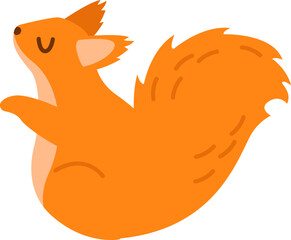 Hand drawn squirrel. Vector illustration