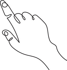 choose hand gesture minimal outline art