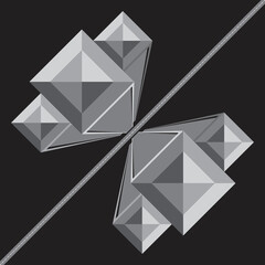 Twins tower with diamond style between the road