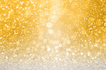 Gold glitter 50 50th birthday wedding anniversary golden background New Year champagne Christmas champaign bubble invitation - 532539297