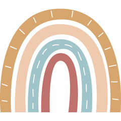 Obraz premium rainbow cute baby shower boho style