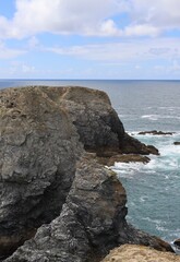 Fototapeta na wymiar cliffs of Belle Ile En Mer 
