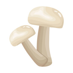 A flat illustrative vector of mushroom 