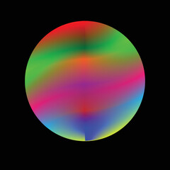 Vector Illustration . Colorful circle .Liquid gradient  Logo . Design element . Abstract Geometric shape .
