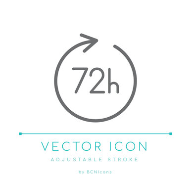 72h Logistics Line Icon