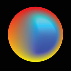Vector Illustration . Colorful circle .Liquid gradient  Logo . Design element . Abstract Geometric shape .