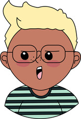 Obraz premium boy kid avatar character emotion