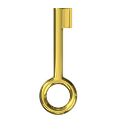 3d rendering illustration of a stylized key