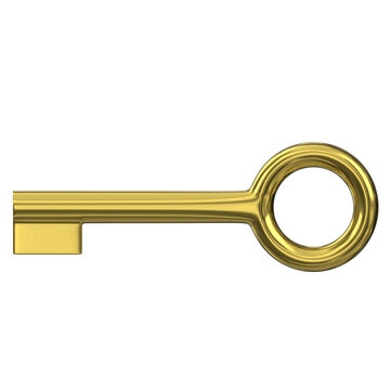 3d rendering illustration of a stylized key