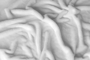 Fotobehang white plush fabric © digitalmagus
