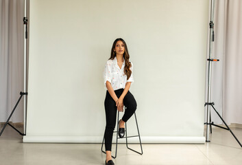 Asian  businesswoman studio shot