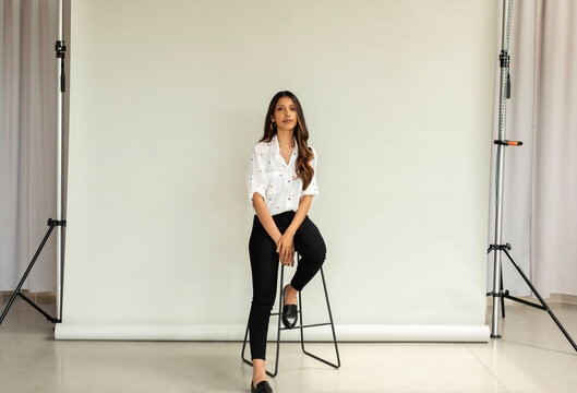 Asian  businesswoman studio shot