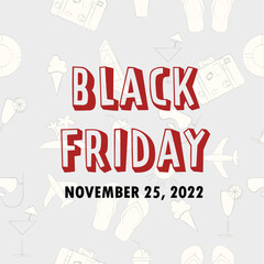 Fototapeta premium Vacation black Friday