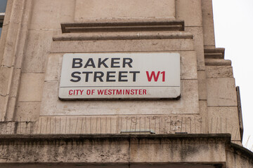 Obraz premium Baker Street Sign in London UK Westminster