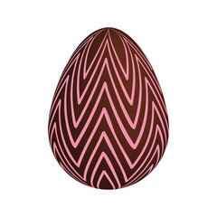 Chocolate Easter eggs. Vector illustration.
