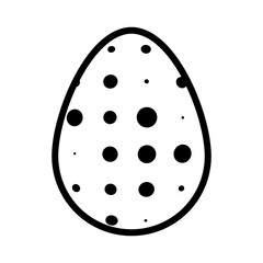 White and black Easter eggs. Vector illustration.