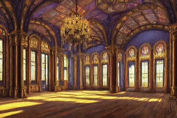 Fototapeta premium Royal Hall, fantastic interior.