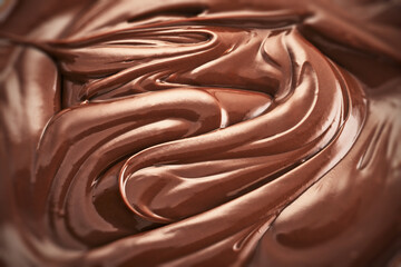 chocolate derretido em close