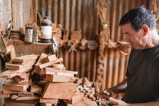 craftsman in his workshop 