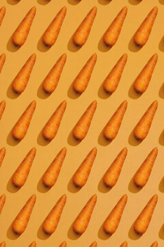 Pattern with carrot. Vegetables abstract background.