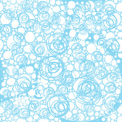 Abstraction snow circles on a light blue background. Vector illustration