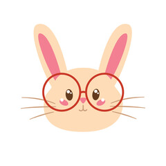 Cartoon rabbit head