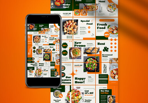 Food Instagram Puzzle Layout