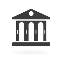Bank icon on a white background. Vector illustration