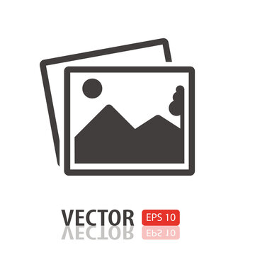 Icon for galleries, photo video, vector eps 10. Vector illustrations