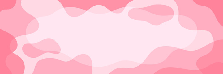 Vector abstract background with copy space. Trendy design. Wavy shapes colored in overlap style.