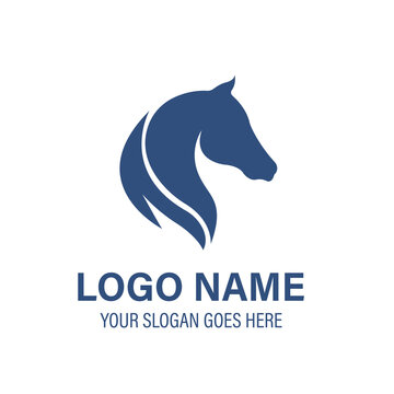 Horse logo name icon. Vector illustration