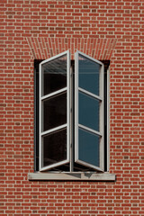 window in a brick wall