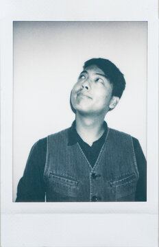 Polaroid photo of young man 