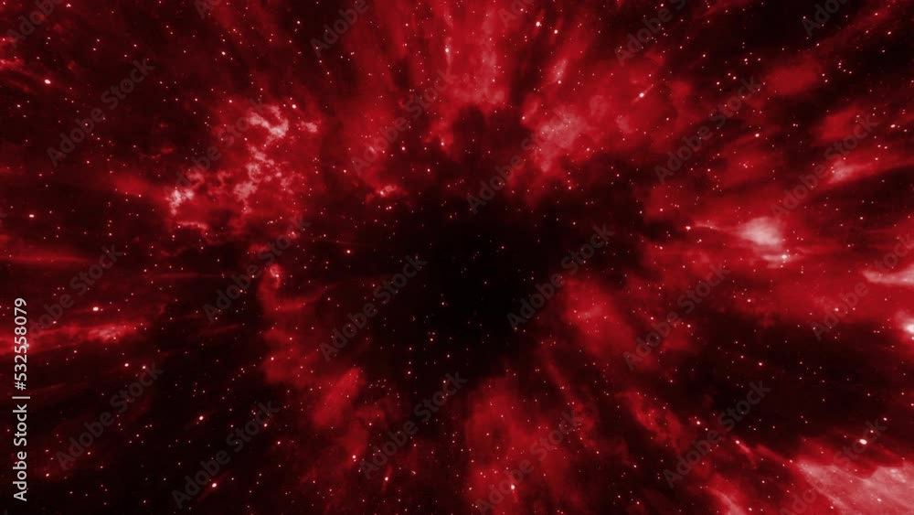Aufkleber yellow and red background. motion. light streams of light in space with white stars on a black backg
