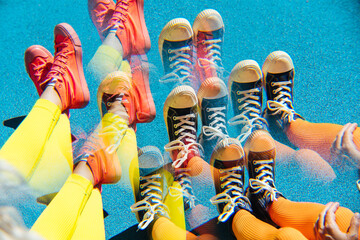 Photo kaleidoscope, pattern, comfort sports shoes.