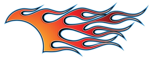 Racing car sticker tribal flame car decal car tattoo vector graphic © Artoholics