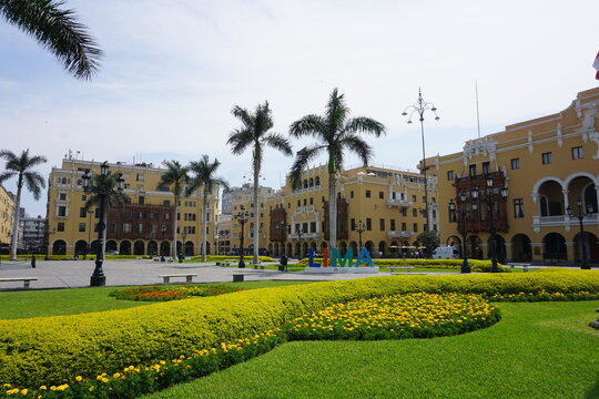 Plaza Mayor in Historic Center of Lima, Peru